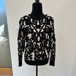 Elegant Black and White Sweater